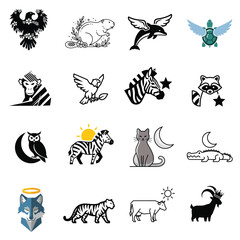 Obraz premium Bundle pack of colorful icons for web and app design