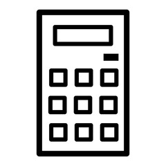 Flat icon of finance calculator for business budget and accounting