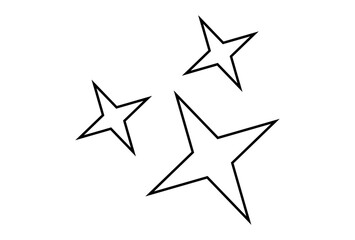 Glitter, stars, icon, vector	