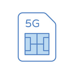 5g Sim Icon vector stock illustration