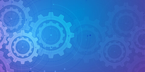 Gears .Technological background made of gears. Engineering industry.