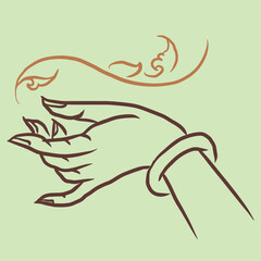 abstract of hand vector for card decoration illustration