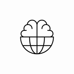 global intelligence icon sign vector