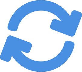 A curved blue refresh arrow with a black outline, hand-drawn style.
Perfect for update, reset, and reload functions in digital interfaces.

