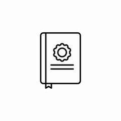 manual guide icon sign vector