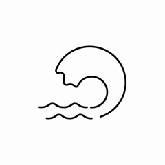 ocean wave icon sign vector