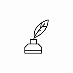 quill ink write icon sign vector