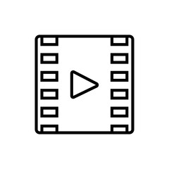 Cinema icon vector. Play illustration sign. Watch online symbol. Movies web icon. Cinema symbol for web and mobile app.
