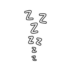 ZZZ hand draw icon vector. Sleep illustration sign. Rest symbol or logo.