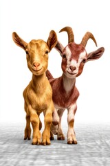Fototapeta premium Two adorable baby goats