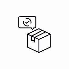 box delivery complete icon sign vector