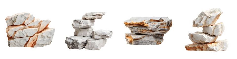 A collection of various natural rock formations  long title A diverse assortment of natural rock samples including rough textured and colorful stone