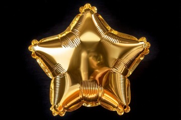 Obraz premium Gold Star Balloon Party Decoration Celebration Festive Shiny