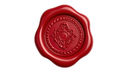 Red wax seal design element