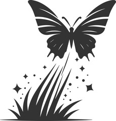 Butterfly silhouette insect design vector illustration