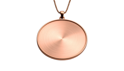 Rose gold round pendant