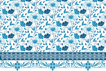 clean pattern outline elegance.one line floral stems texture.border embroidery flowers sketch floral.white background fashion modern textiles.home textile seamless simple petal

