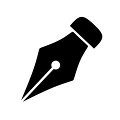 classic pen icon on white background