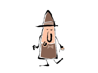 A Delicious Cone of Melted Ice Cream on Black Background