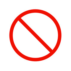 icon missing. prohibition symbol icon on white background