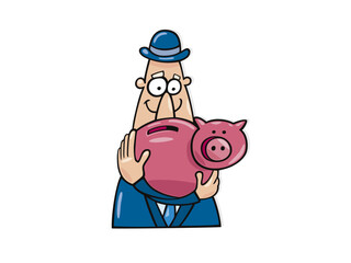 Cartoon dog with big eyes isolated on black background