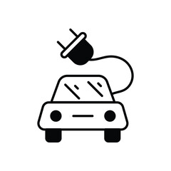 Electric Car Icon vector stock illustration