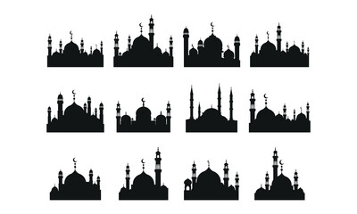 Fototapeta premium Mosque Silhouette Pack