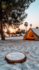 Sunset Glamping Beachside Luxury Tent Camping Experience