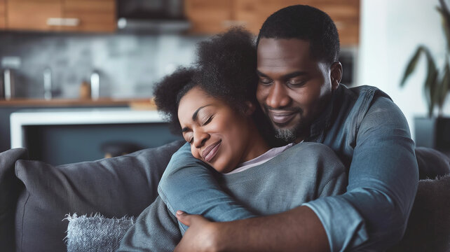 This Two individuals share a warm embrace, showcasing the essence of companionship and trust.