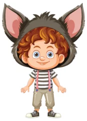Fototapete Rund Child in Animal Costume Illustration © GraphicsRF