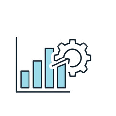 Increasing productivity and growth icon