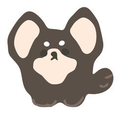 ゆるかわいいチワワの子犬のイラスト