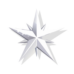 Fototapeta premium White star spikes overlay isolated on transparent Backgrounds 
