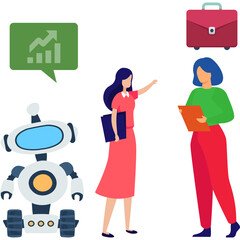 business robot illustration