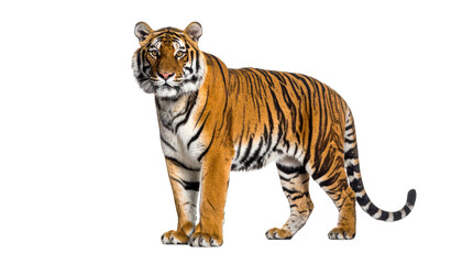Obraz premium Tiger portrait on black background