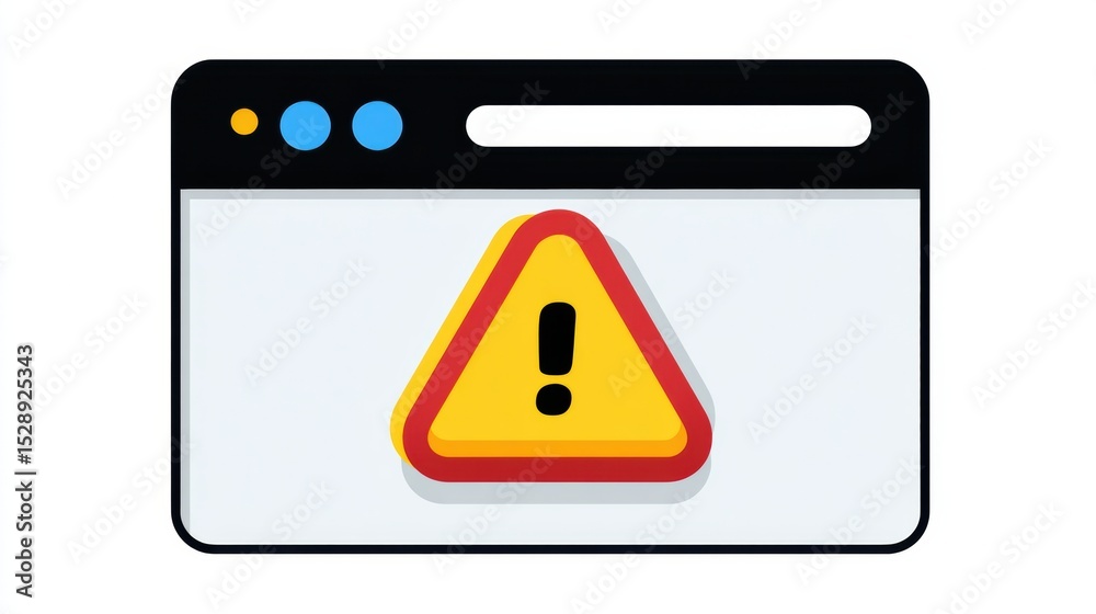 Poster Browser Window Hijacked by Fake Alert Featuring Alarm Emoji With a Blank Left Side Indicating Potential Security Risk