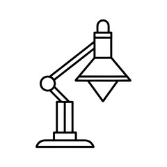 Industrial Lamp Icon Vector Bold Lines Geometric