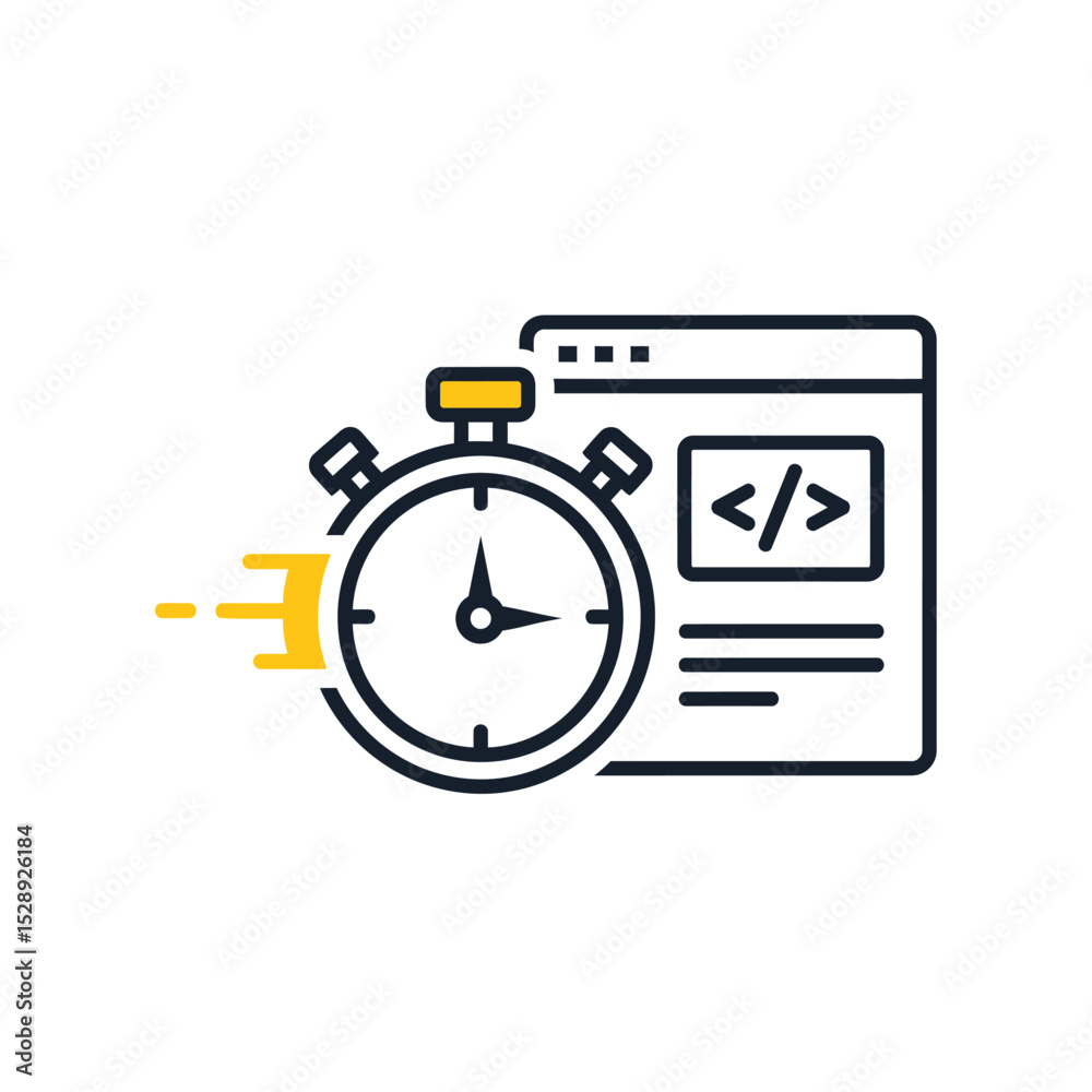 Poster fast website loading speed web development icon