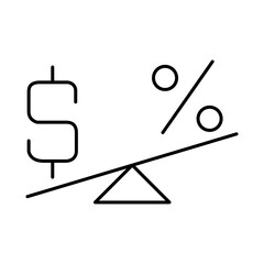 Inflation Rate Line Icon. Investment, Finance, Economy, Portfolio, Strategy, Money, Investor, Currency, Retirement, Wealth Icons. Editable Stroke Vector Illustration