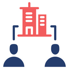 Corporate Structure solid color icon