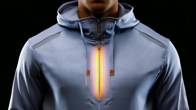 Light-up sports jacket with reflective details
