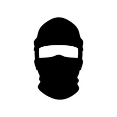 Bandit mask silhouette vector flat illustration design.