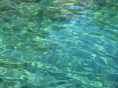 Ocean turquoise blue water surface 