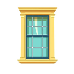 Obraz premium Old window isolated on white 