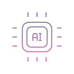Ai Process Icon vector stock illustration