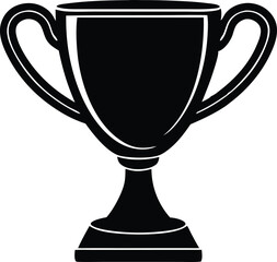 trophy cup silhouette vector