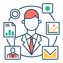 set of business people icons