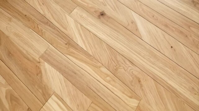 Herringbone wooden floor pattern, with parallel light tan wood planks arranged diagonally to form repeating V shapes across the floor.
