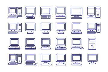 Vintage Computer Icons Set ? ...