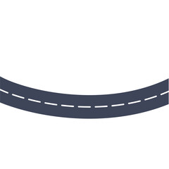Winding road or highway vector illustration 
